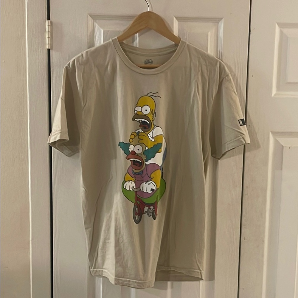 The Simpsons Neff “Homer and Krusty” T- Shirt Size Large In Beige